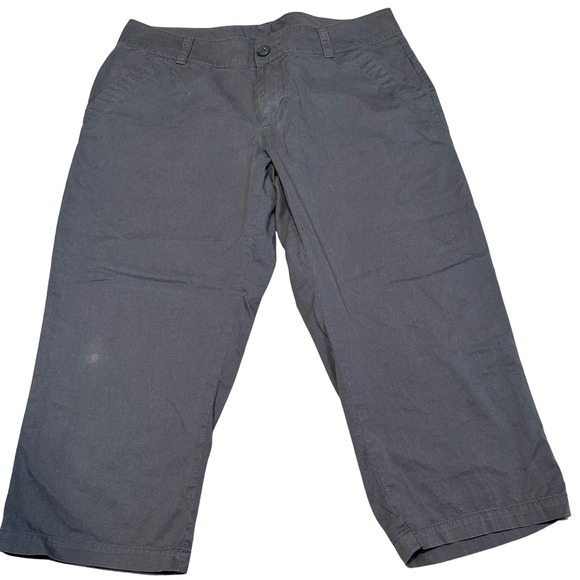 Columbia Pants - Columbia Womens Gray Cotton Cropped Wide Leg Outdoor Hiking Pants Size 10